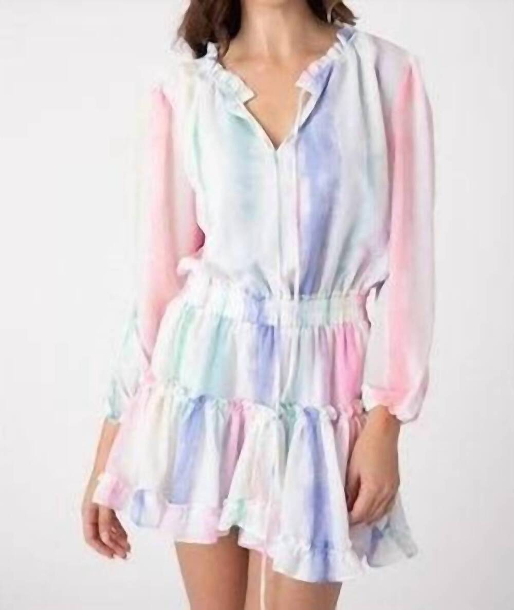 NEW SINCERELY OURS freya mini dress in pink watercolor